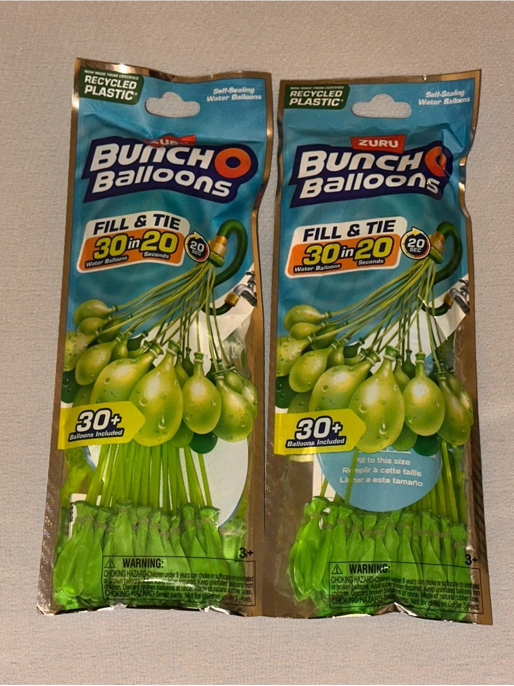 Bunch O Balloons 30+ Green Self-Sealing Water Balloons - 2 Packs